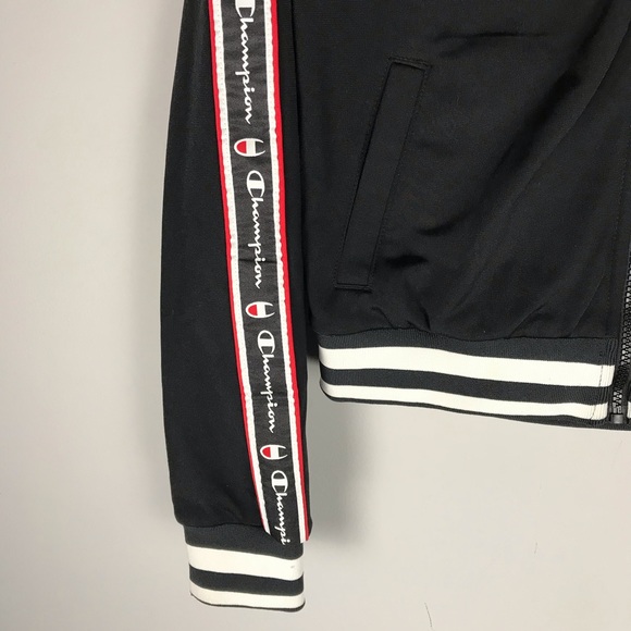 Champion Logo Track Bomber Jacket collegiate black - Picture 7 of 11
